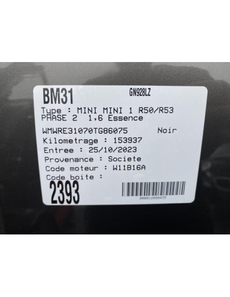 Bras essuie glace avant gauche MINI MINI 1 R50/R53 PHASE 2 Essence