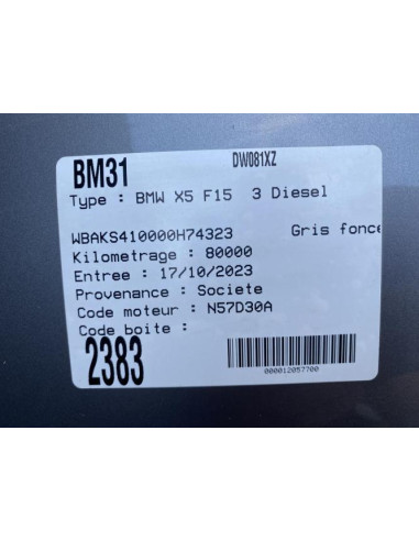 Vitre avant droit BMW X5 F15 Diesel