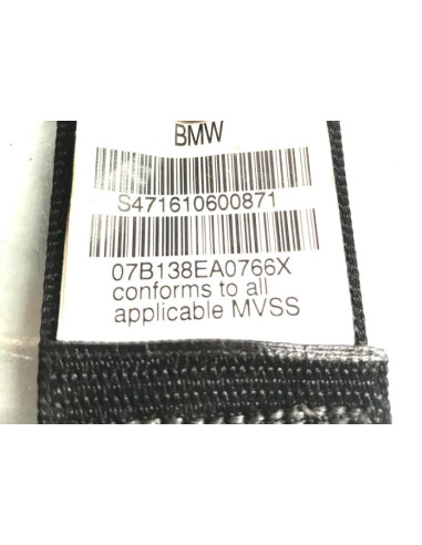 Ceinture arriere droit BMW X5 E70 PHASE 1 Diesel