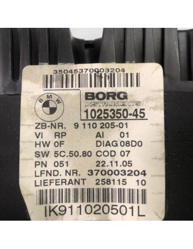 Compteur BMW SERIE 3 E90 PHASE 1 