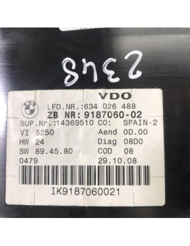 Compteur BMW SERIE 3 E91 TOURING PHASE 2 BREAK Diesel