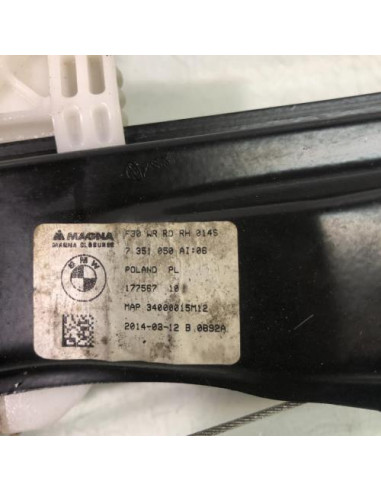Leve vitre electrique arriere droit BMW SERIE 3 F30 PHASE 1 Diesel