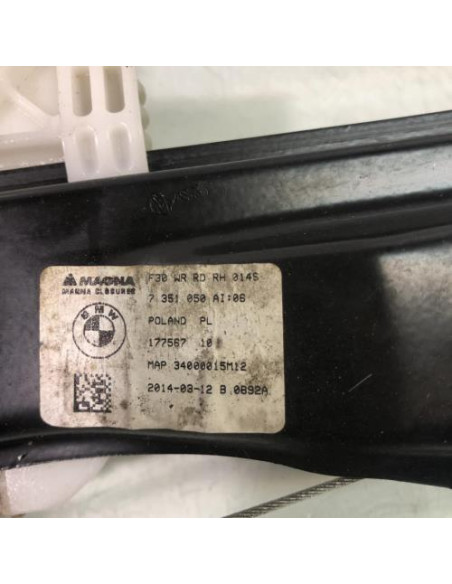 Leve vitre electrique arriere droit BMW SERIE 3 F30 PHASE 1 Diesel