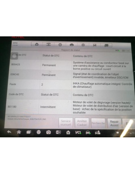 Bras essuie glace arrière gauche MINI MINI 3 F54 CLUBMAN PHASE 1 BREAK Essence