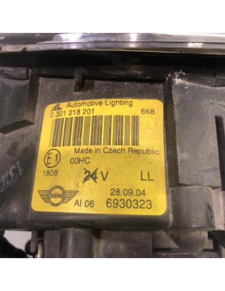 Optique avant principal gauche (feux)(phare) MINI MINI 1 R50/R53 PHASE 1 Essence