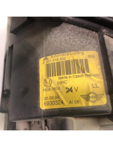 Optique avant principal droit (feux)(phare) MINI MINI 1 R50/R53 PHASE 1 Essence