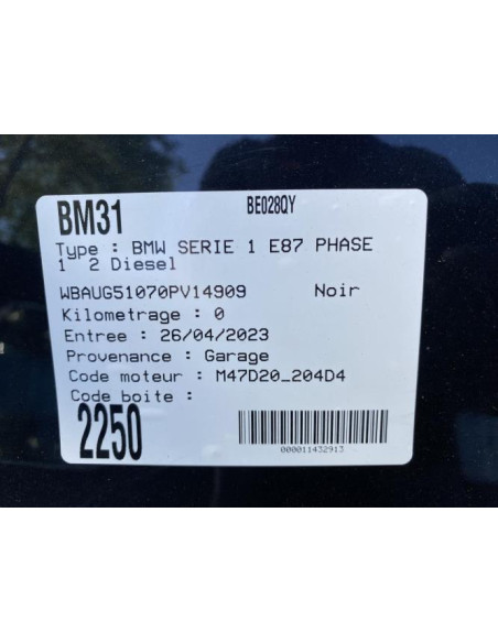 Calculateur BMW SERIE 1 E87 PHASE 1 Diesel