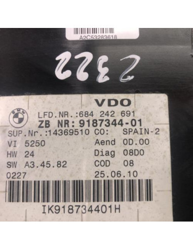 Compteur BMW SERIE 3 E92 COUPE PHASE 2 Diesel