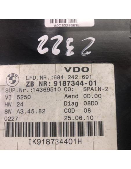 Compteur BMW SERIE 3 E92 COUPE PHASE 2 Diesel