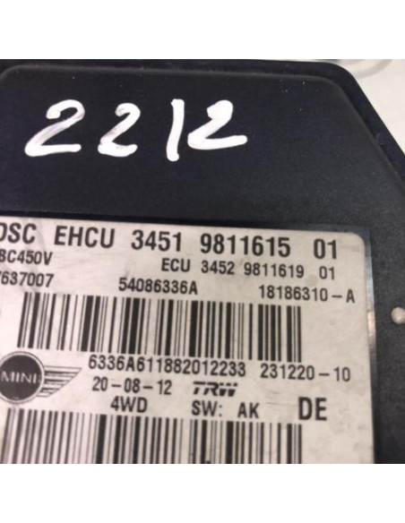 Bloc ABS (freins anti-blocage) MINI MINI 2 R60 COUNTRYMAN BREAK Diesel