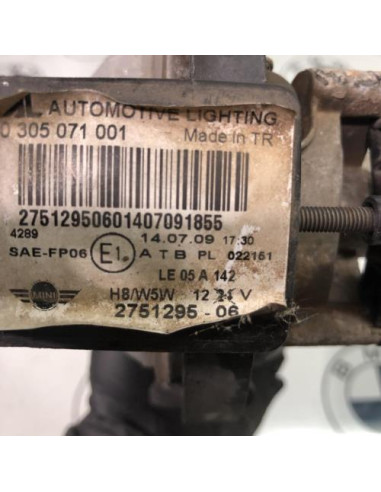 Anti brouillard droit (feux) MINI MINI 2 R57 CABRIOLET PHASE 1 Essence