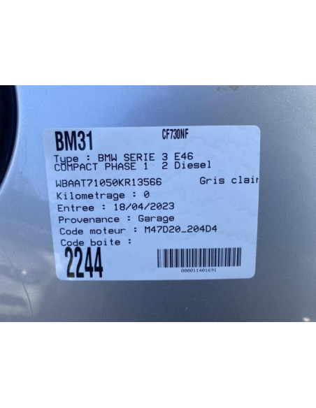 Air bag lateral droit BMW SERIE 3 E46 COMPACT PHASE 1 Diesel