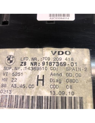 Compteur BMW X1 E84 PHASE 1 Diesel