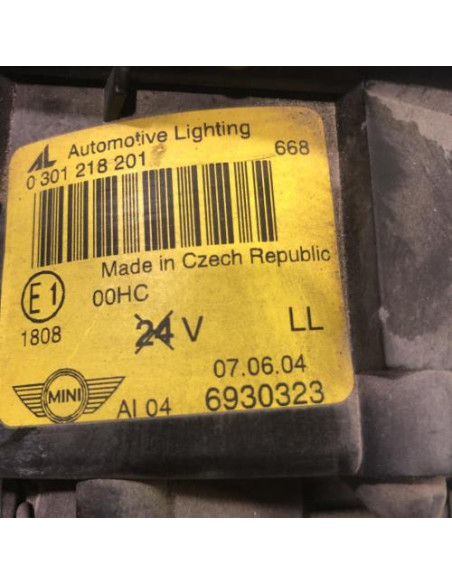Optique avant principal gauche (feux)(phare) MINI MINI 1 R50/R53 PHASE 1 Diesel
