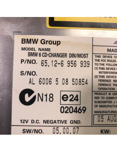 Chargeur CD BMW SERIE 6 E63 COUPE 