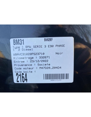 Boite de vitesses BMW SERIE 3 E90 PHASE 1 Diesel