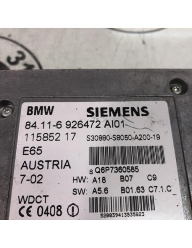 Calculateur BMW SERIE 7 E66 LIMOUSINE PHASE 1 Essence