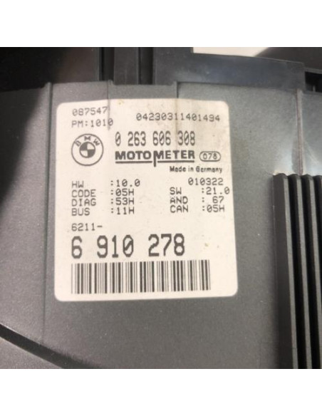 Compteur BMW SERIE 3 E46 TOURING PHASE 1 BREAK Diesel