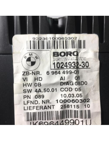 Compteur BMW SERIE 1 E87 PHASE 1 Essence