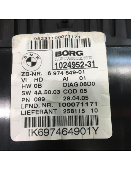Compteur BMW SERIE 1 E87 PHASE 1 Diesel