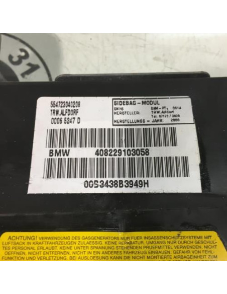 Air bag lateral gauche BMW SERIE 3 E46 TOURING PHASE 1 BREAK Diesel