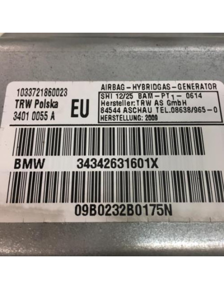 Air bag lateral droit BMW X3 E83 PHASE 2 Diesel