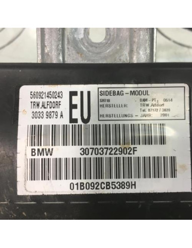 Air bag lateral gauche BMW SERIE 3 E46 PHASE 1 Essence