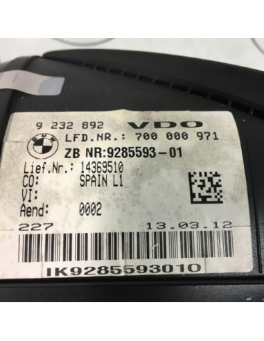 Compteur BMW SERIE 1 F20 PHASE 1 Diesel