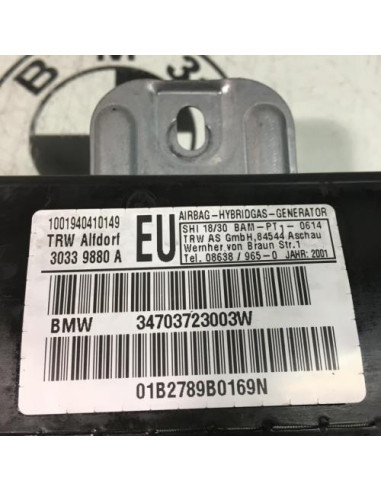 Air bag lateral droit BMW SERIE 3 E46 TOURING PHASE 2 BREAK 
