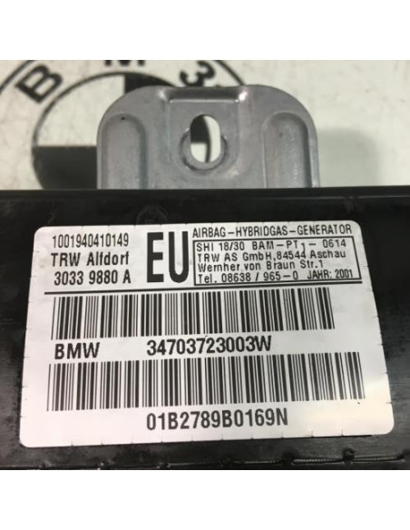 Air bag lateral droit BMW SERIE 3 E46 TOURING PHASE 2 BREAK 