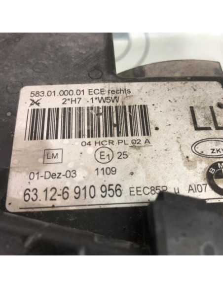 Optique avant principal droit (feux)(phare) BMW SERIE 3 E46 TOURING PHASE 1 BREAK Diesel