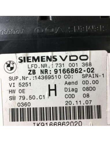Compteur BMW SERIE 3 E92 COUPE PHASE 1 Diesel