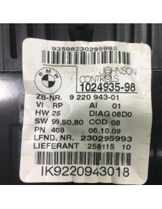 Compteur BMW SERIE 1 E87 PHASE 2 Essence