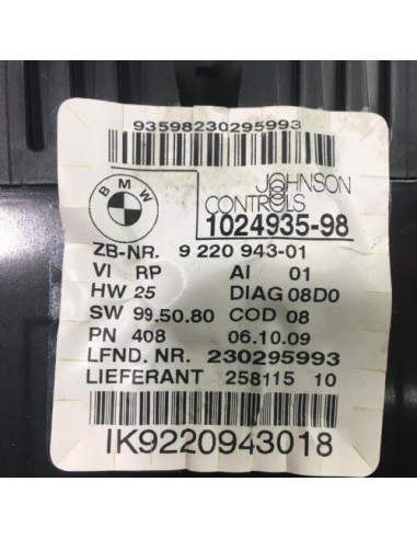 Compteur BMW SERIE 1 E87 PHASE 2 Essence