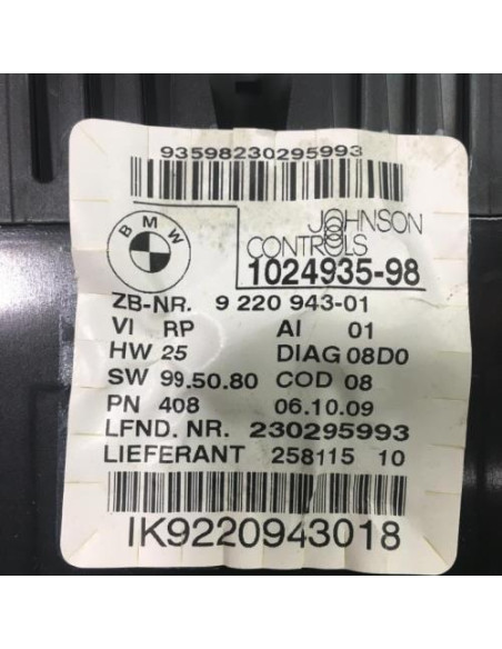 Compteur BMW SERIE 1 E87 PHASE 2 Essence