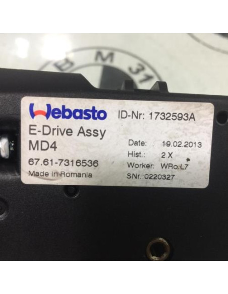 Moteur toit ouvrant BMW SERIE 1 F20 PHASE 1 Diesel