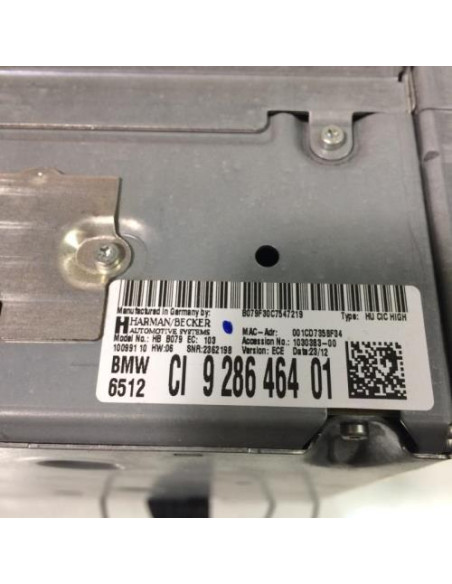 Autoradio d'origine BMW SERIE 1 F20 PHASE 1 Diesel