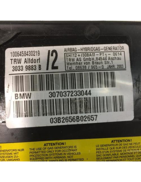 Air bag lateral gauche BMW SERIE 3 E46 COUPE PHASE 2 Diesel