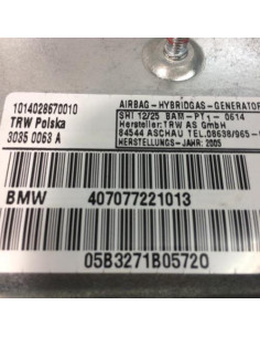Air bag lateral gauche BMW SERIE 7 E65 PHASE 2 Diesel