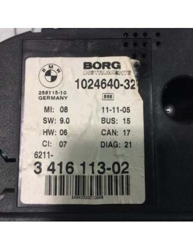 Compteur BMW X3 E83 PHASE 1 Diesel