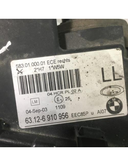 Optique avant principal droit (feux)(phare) BMW SERIE 3 E46 TOURING PHASE 1 BREAK Diesel