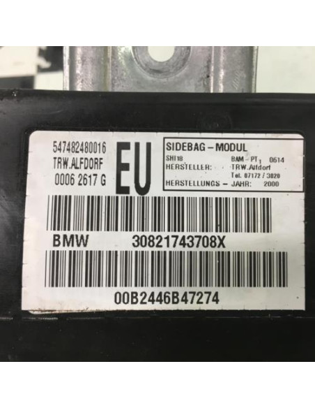 Air bag lateral gauche BMW SERIE 3 E46 PHASE 1 Diesel