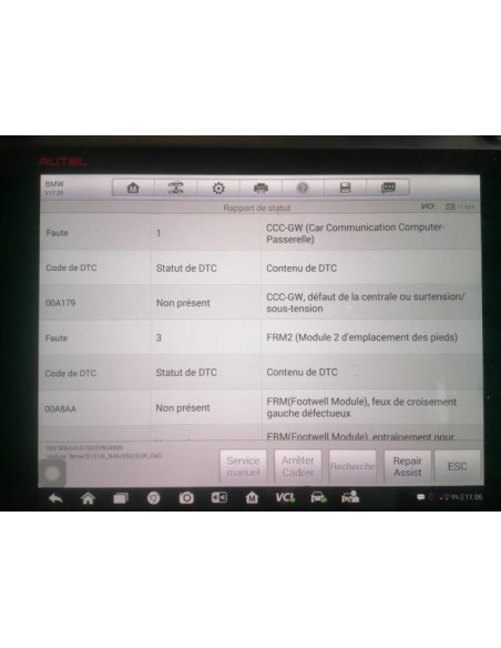 Aerateur tableau de bord BMW SERIE 3 E90 PHASE 1 Essence