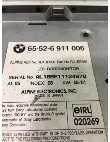 Ecran GPS BMW SERIE 3 E46 PHASE 1 Diesel