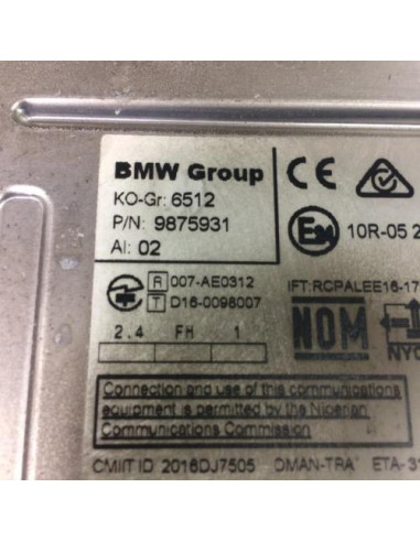 Autoradio d'origine MINI MINI 3 F60 COUNTRYMAN PHASE 1 BREAK Essence