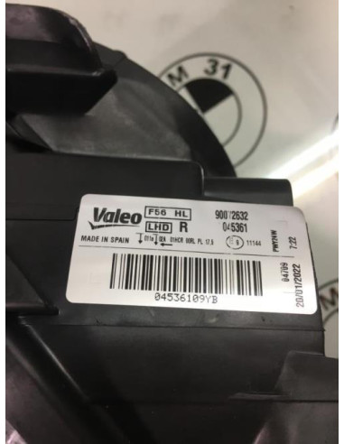 Optique avant principal droit (feux)(phare) MINI MINI 3 F56 PHASE 1 