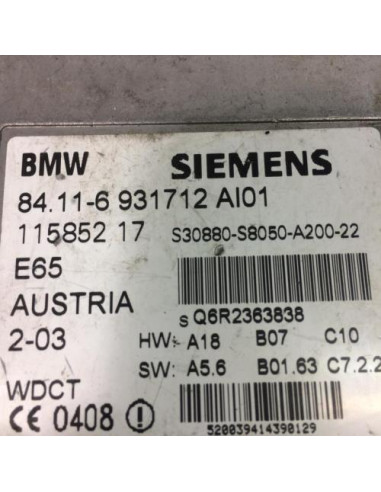 Calculateur BMW SERIE 7 E65 PHASE 1 