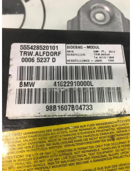 Air bag lateral droit BMW SERIE 5 E39 