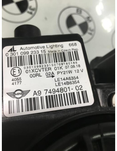 Optique avant principal gauche (feux)(phare) MINI MINI 3 F60 COUNTRYMAN PHASE 1 BREAK 