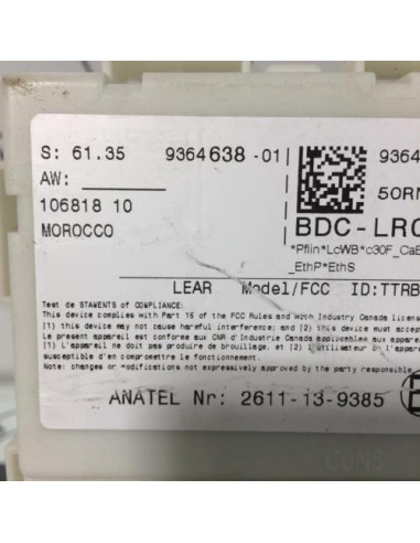 Porte fusible MINI MINI 3 F56 PHASE 1 Diesel